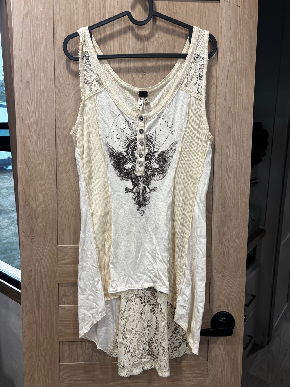 We the Free People Boho Tank Top Size M Lace Lagenlook